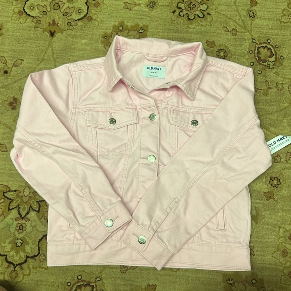 Brand new pink jean jacket size L